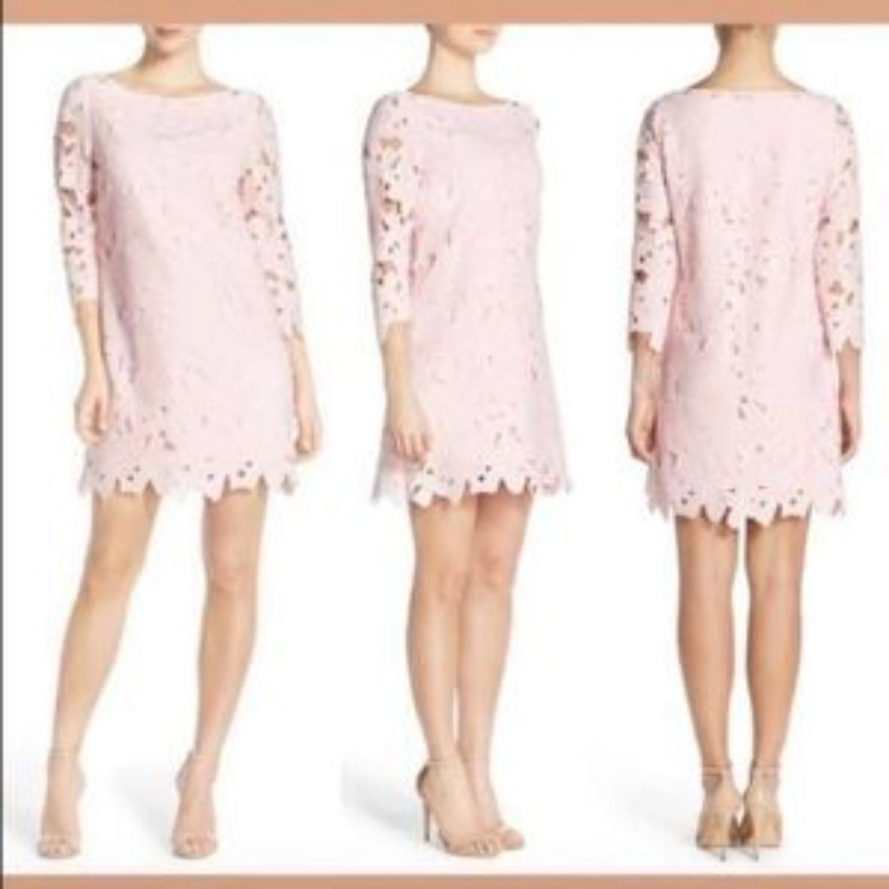 2/$40 Felicity & Coco Lace Shift Dress — Light Pink